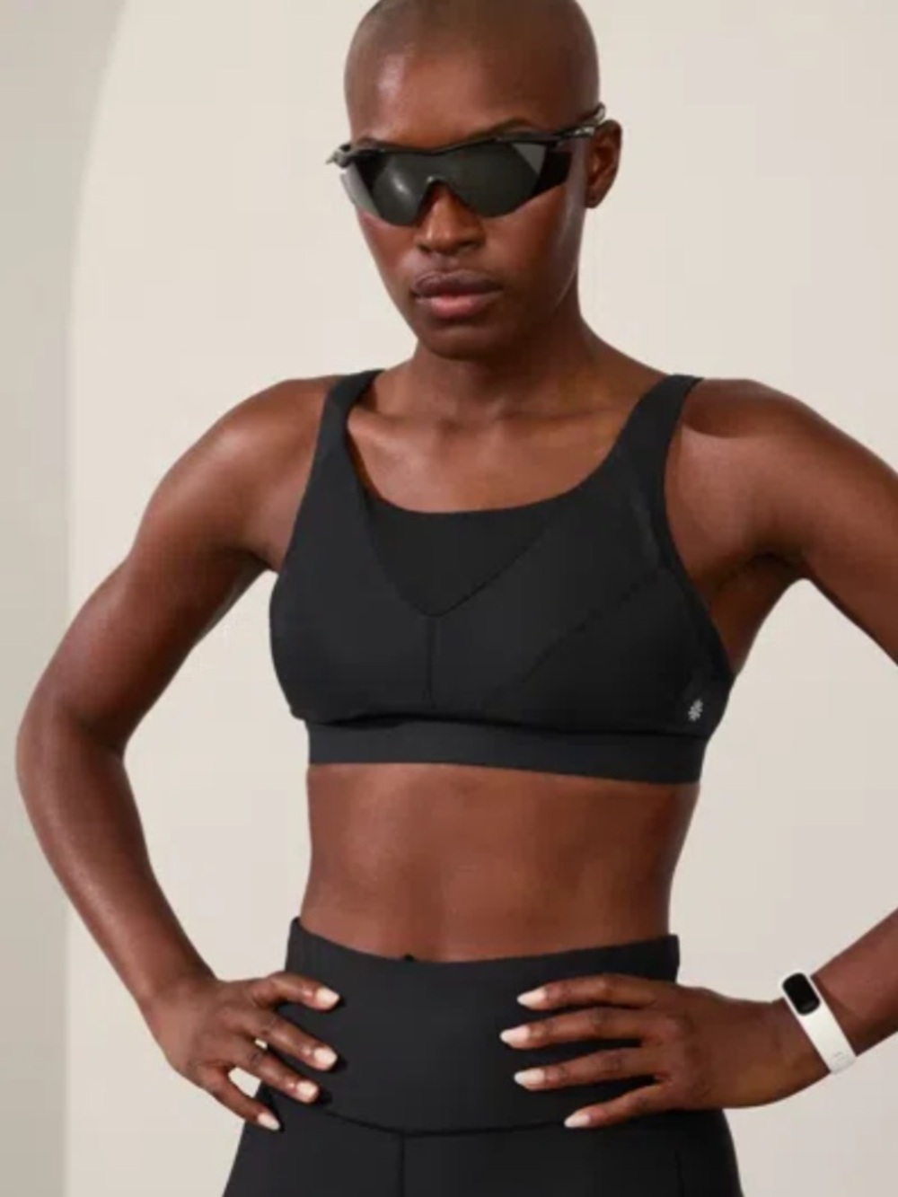 Athleta-38DD-Invincible-Black High-Impact Support Sports Bra